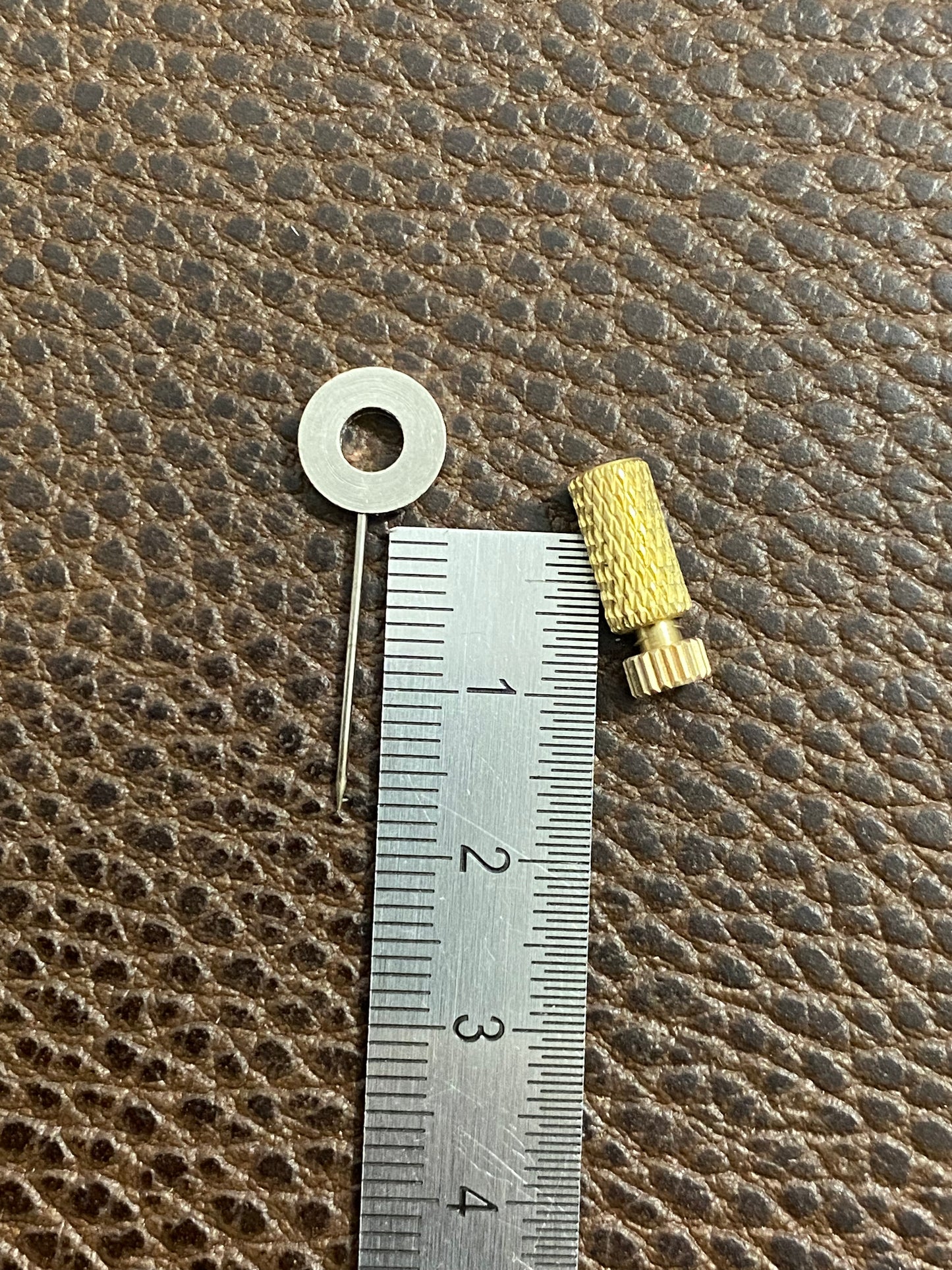 5er Set Fixiernadeln für Lederteile, Messing/Stahl 18mm