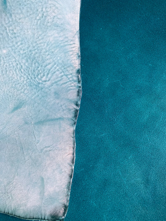 Milled waxed leather 1.4-1.6mm turquoise