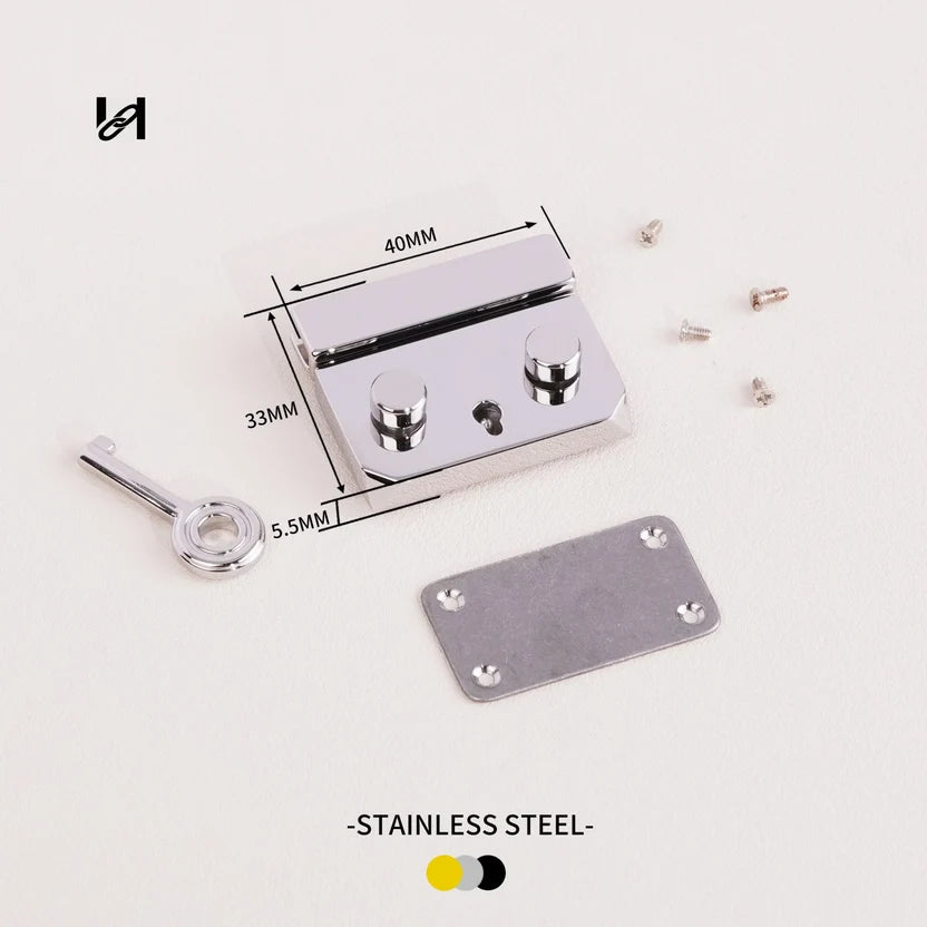 Hility Baghardware 40×33mm Stainless Steel Briefcase Lock for Luggage