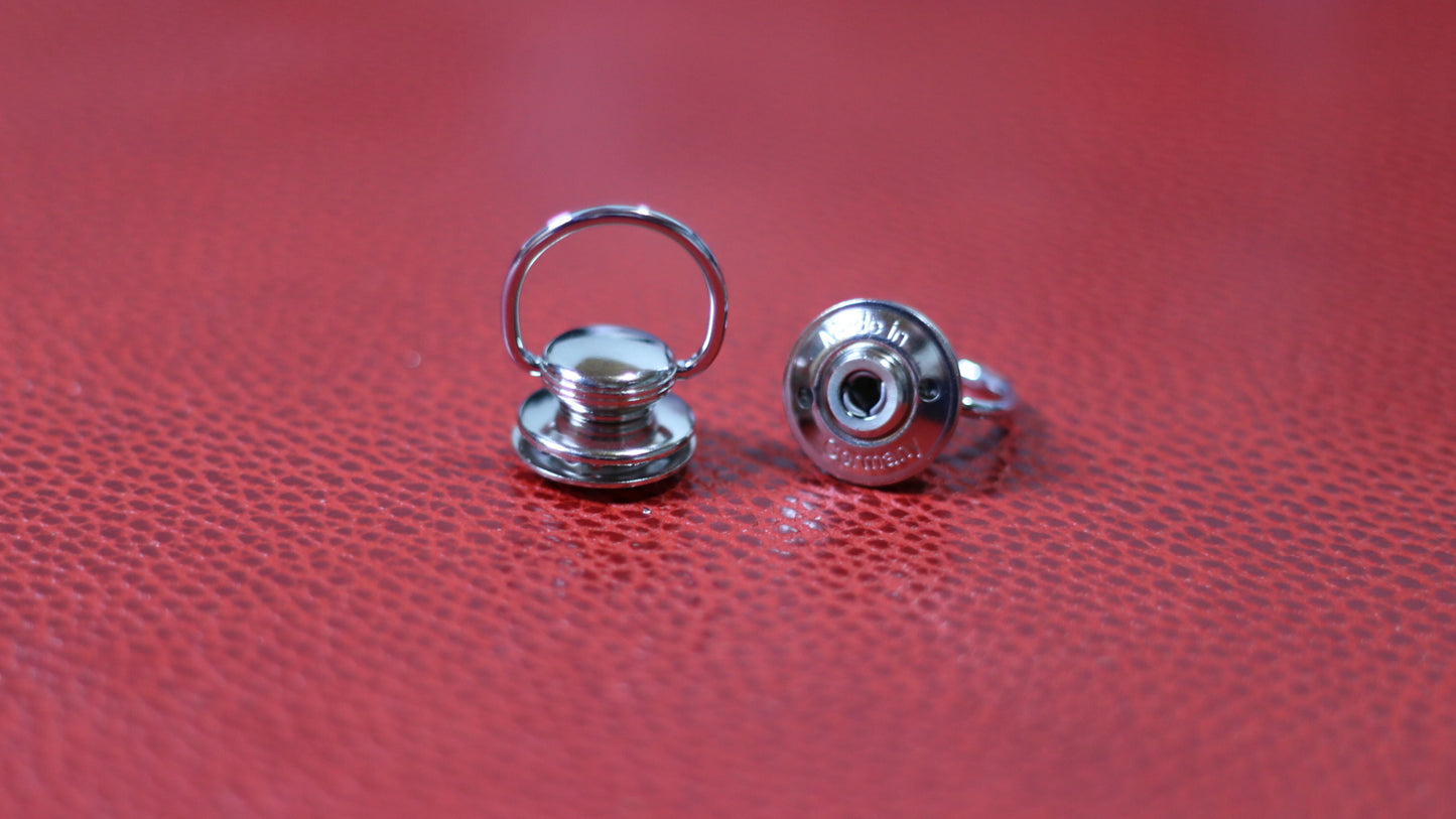 LOXX® Closure standard brass nickel-plated FABRIC with ring large head