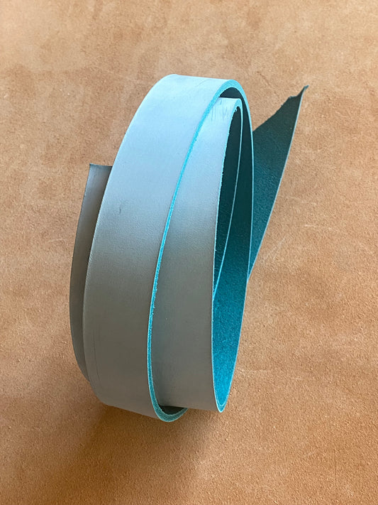 Leather Phantom strap 3.0 mm Aqua 120 cm. Neck