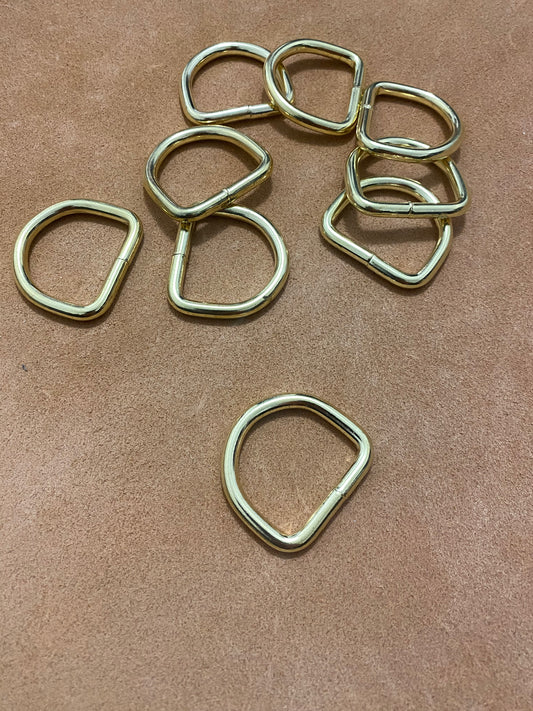 D-Ring Massivmessing, 30 mm x 28 x 5,0 mm