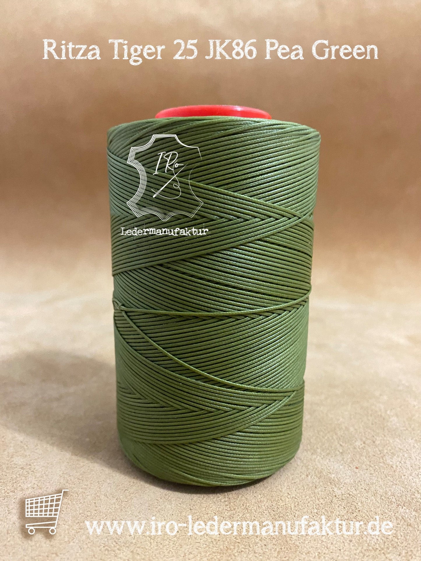 0,6 mm Ritza 25 tigre 100 m Espule | Hilo de coser para cuero, encerado. Puntada a mano, forma plana.