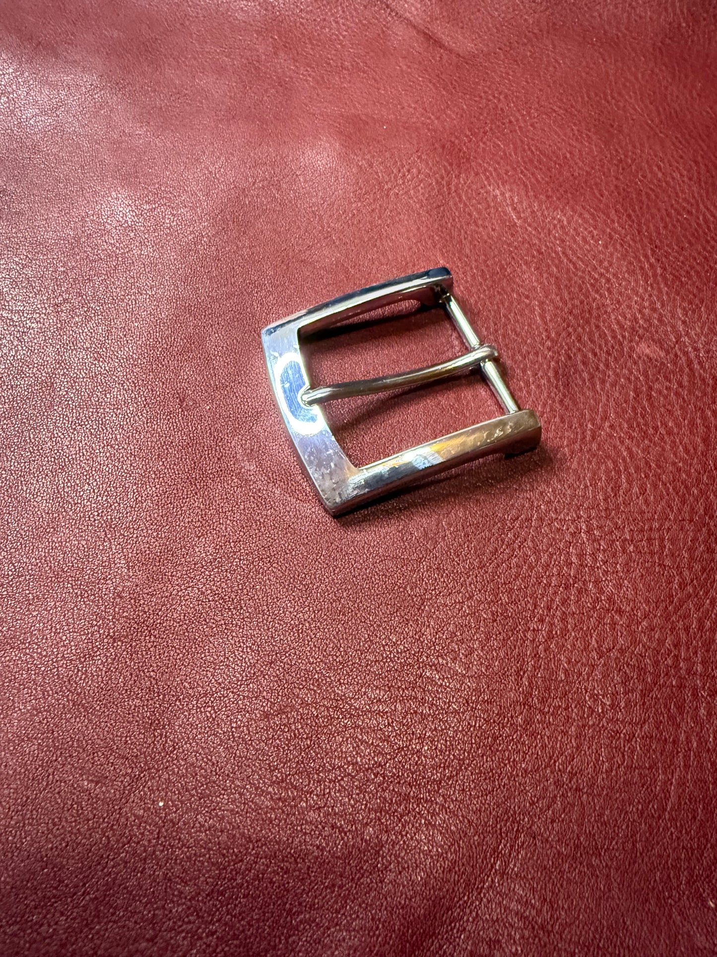 Gürtelschnalle Schnalle 40mm vernickelt Hochglanz.