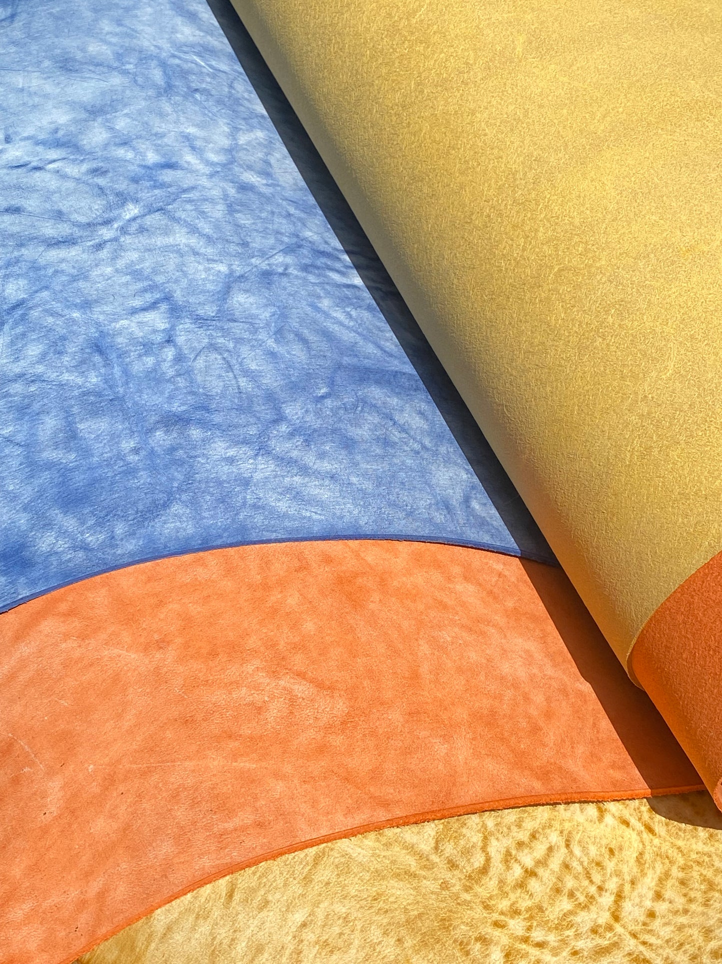 Milled waxed leather 1.4-1.6mm yellow