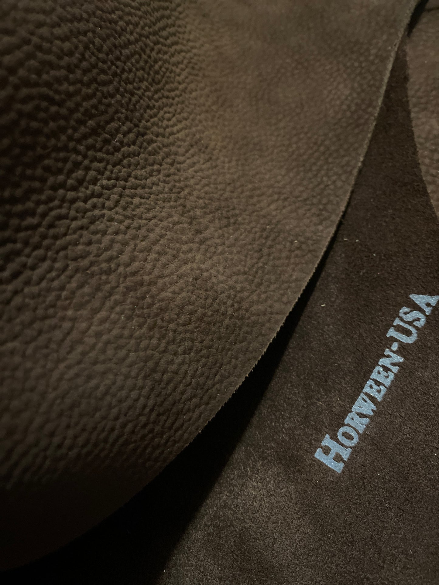 Horween Leather - Nubuck Avalanche "Chocolate" 5-5.5 Oz.