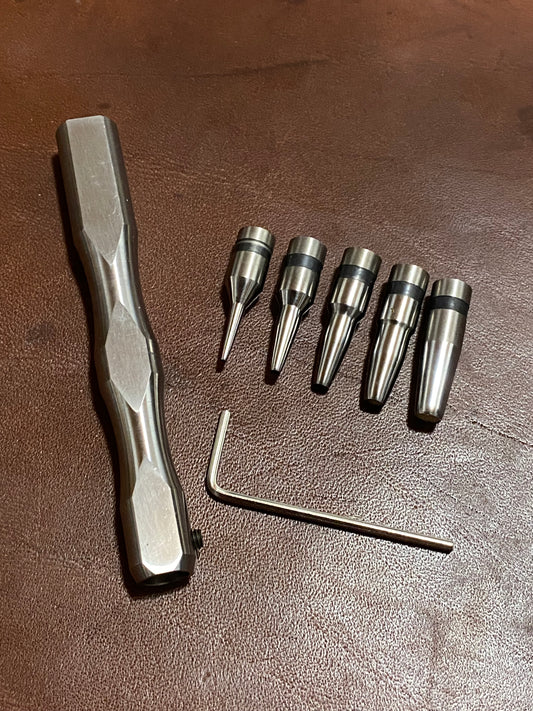 Kevin Lee Locheisen Set mit auswechselbaren Spitzen