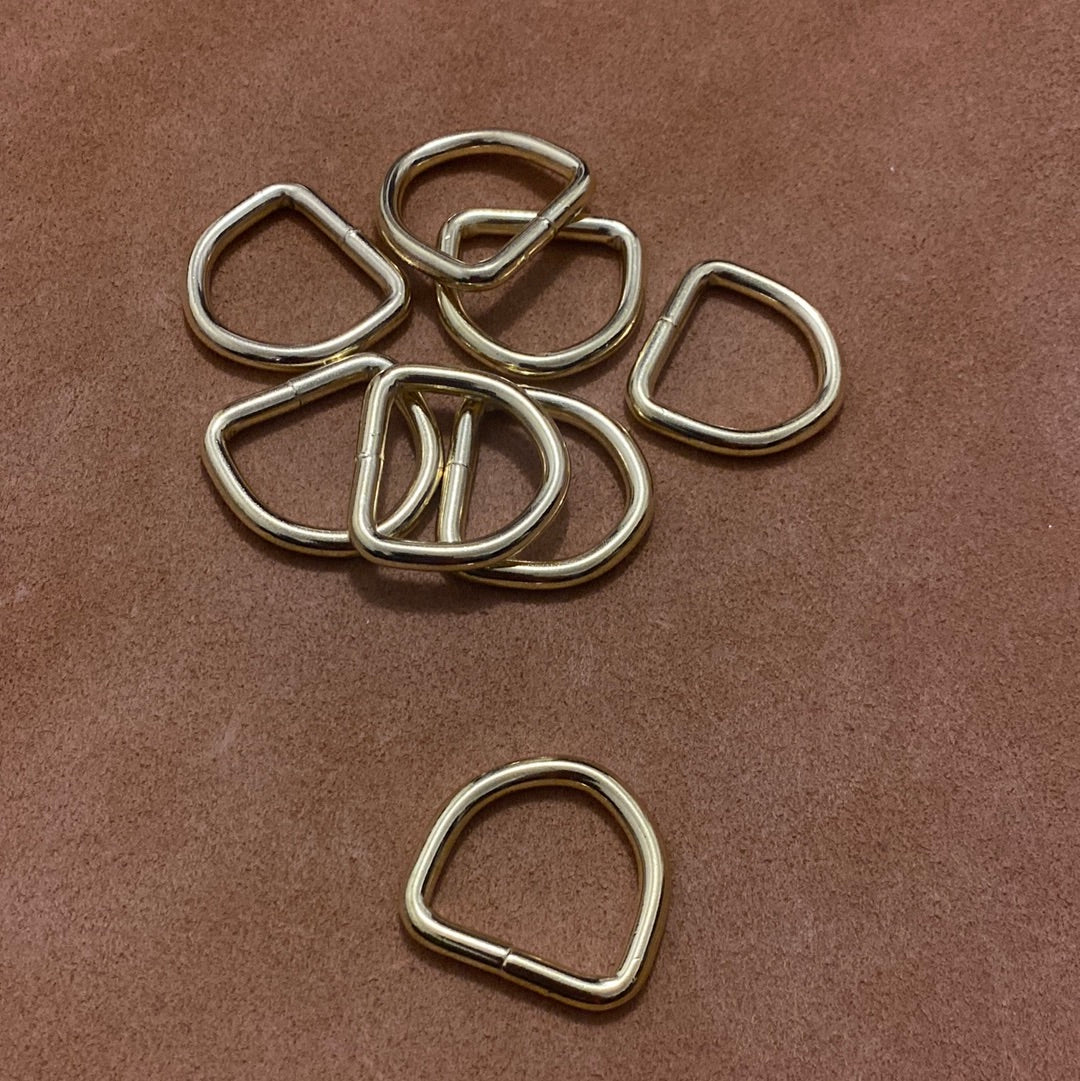 D-Ring Massivmessing, 25 mm x 23 x 4,5 mm