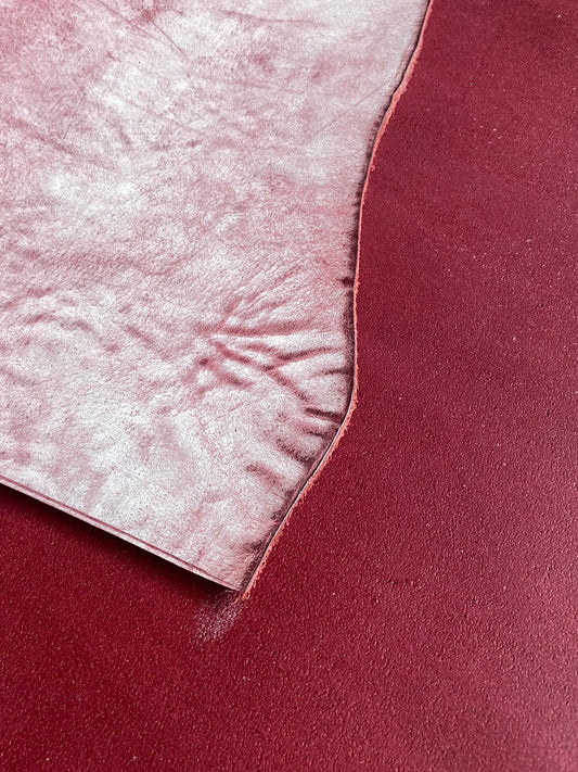 Milled waxed leather 1.4-1.6mm Blackberry