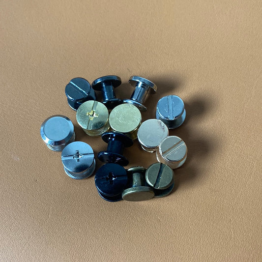 Book screw shaft 5x5 mm. Slit or cross. Sleeve head 9mm