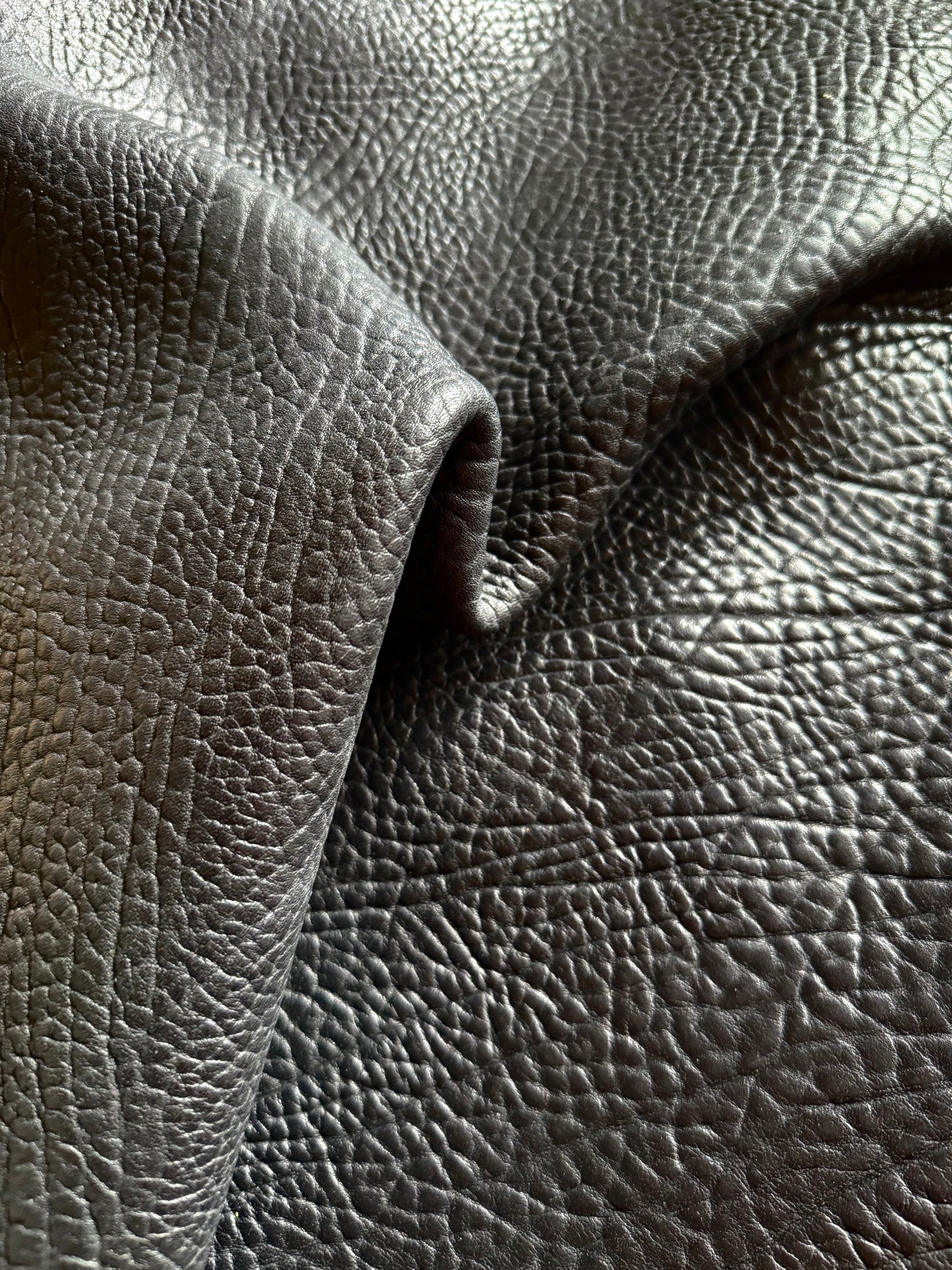 Taschenleder 2-2,2mm Schwarz Schrumpfleder 1/2 Hals Shoulder