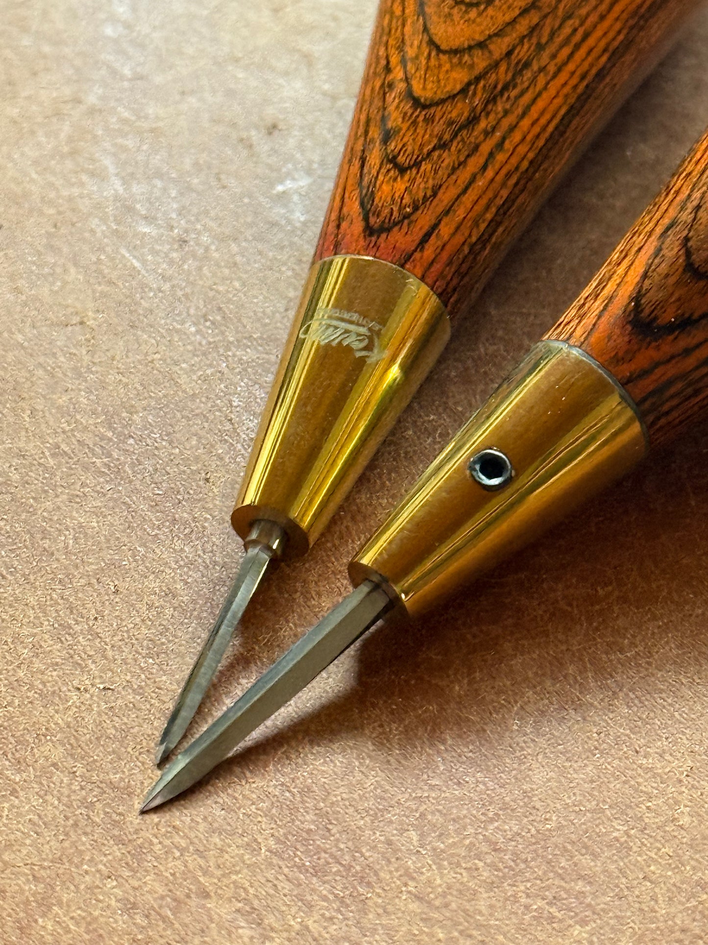 Kevin Lee Schwertahle Diamantenform Raute Japanische Form Diamond. Auswechselbares Schwerteisen. Interchangeable Awl