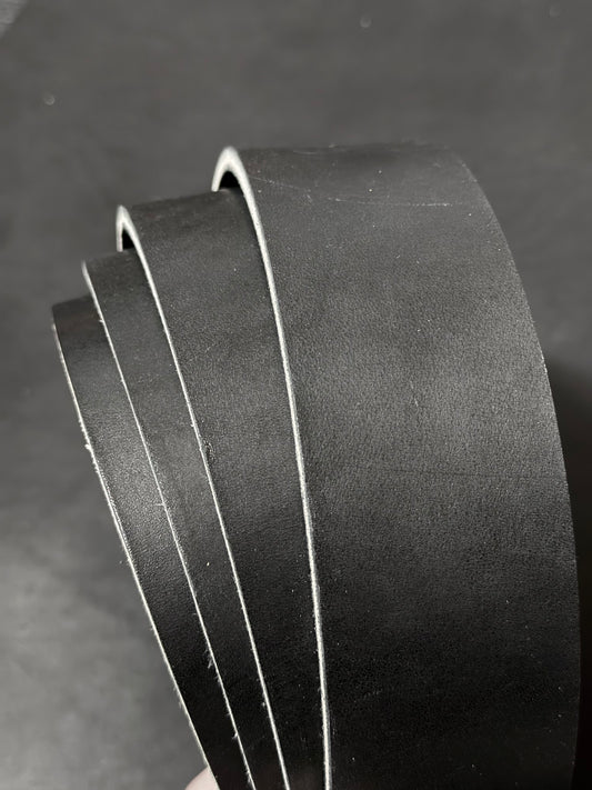 Dish leather straps, col. black. 4.5-5mm from 2m length. Hecht