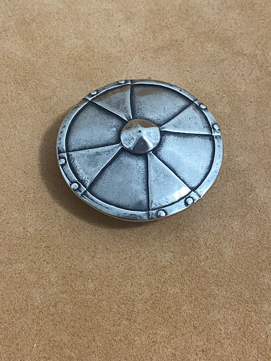Belt buckle Svarog | diameter 62 mm | passage 38 mm | Old silver