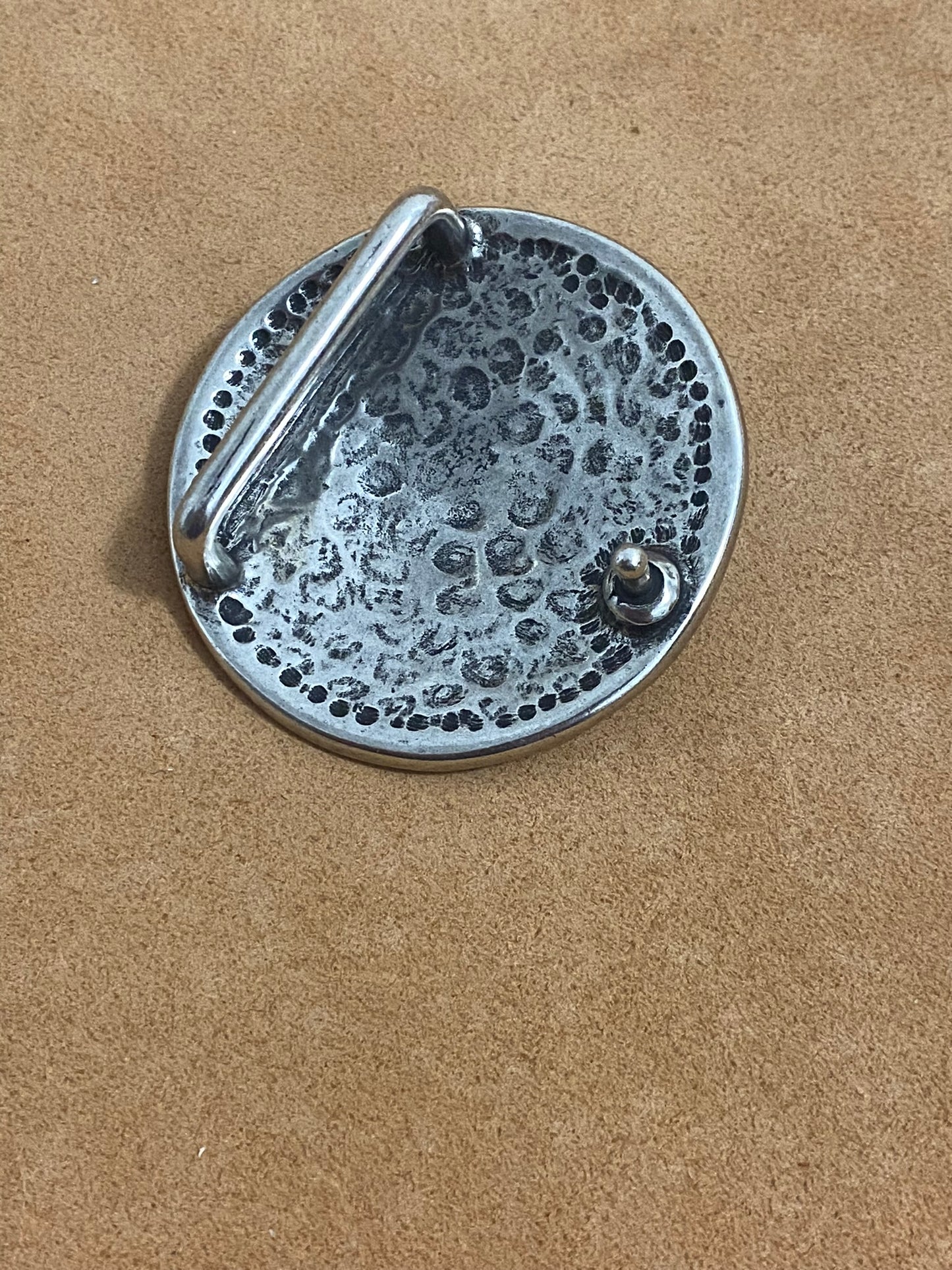 Belt buckle Svarog | diameter 62 mm | passage 38 mm | Old silver