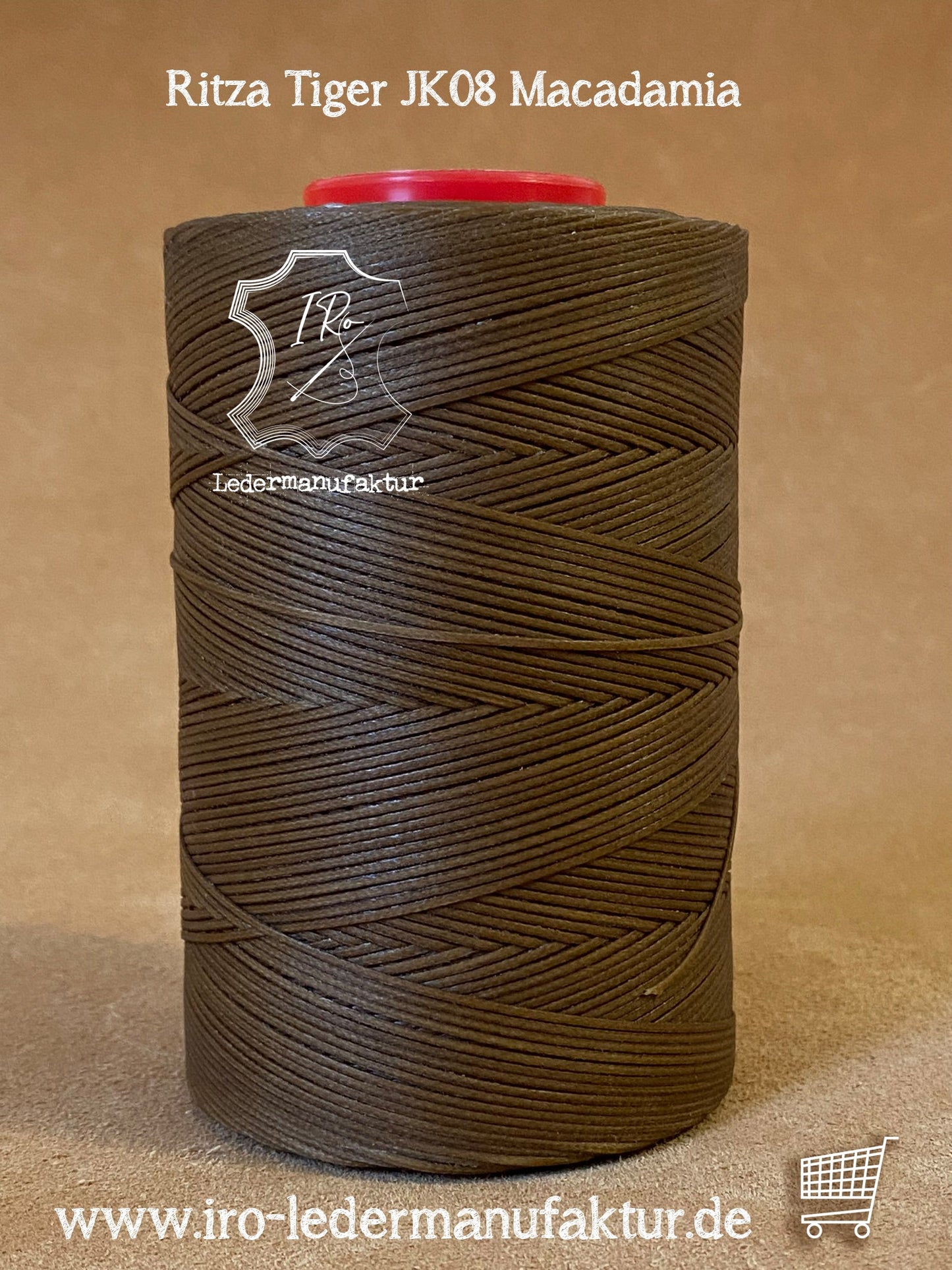 1,2 mm Ritza 25 tigre 500 m Espule | Hilo de coser para cuero, encerado. Puntada a mano, hilo de coser a mano, forma plana.