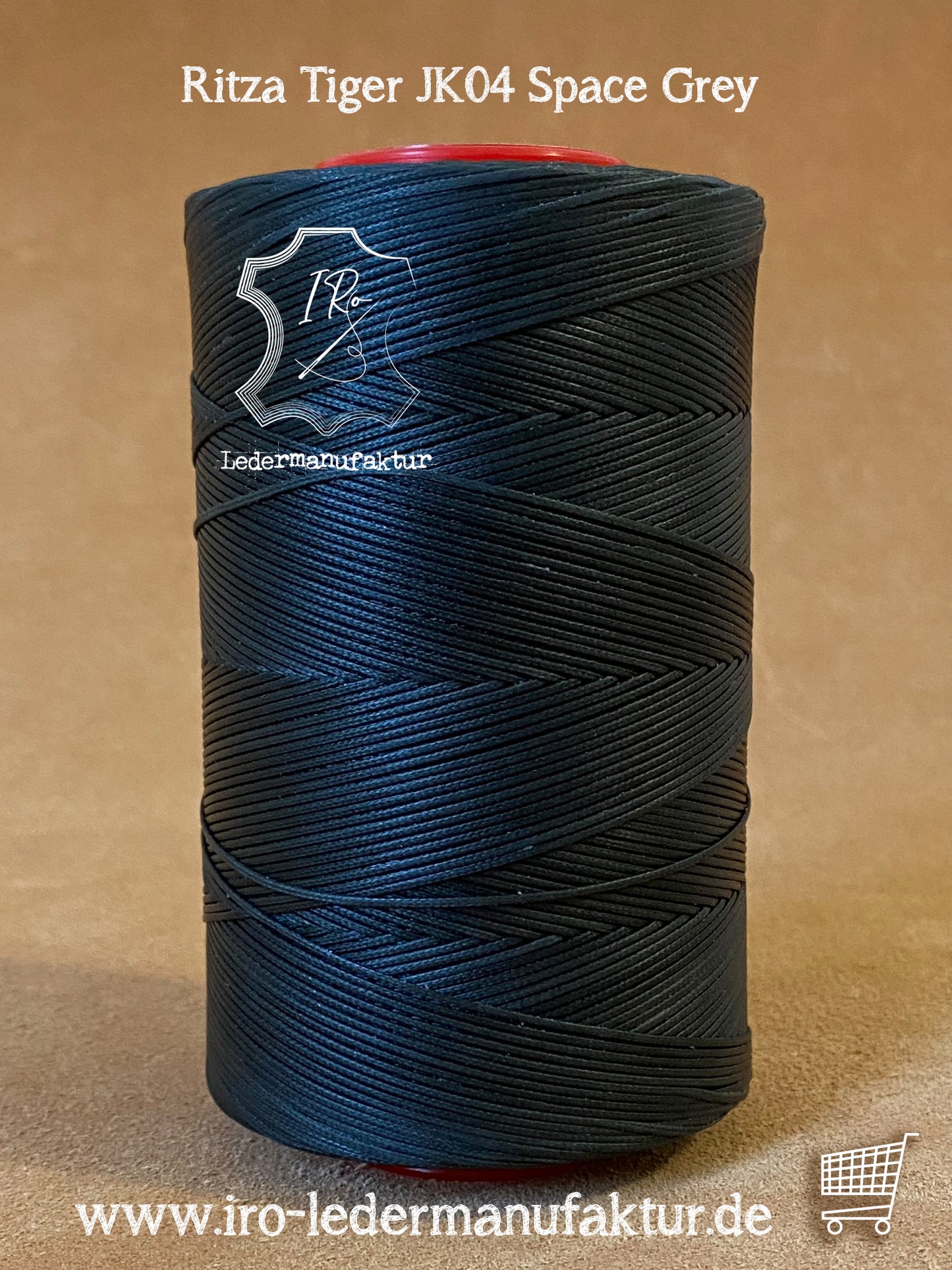 0.6 mm Ritza 25 tiger 100 m spool | Sewing thread for leather, waxed. Hand stitch, flat shape
