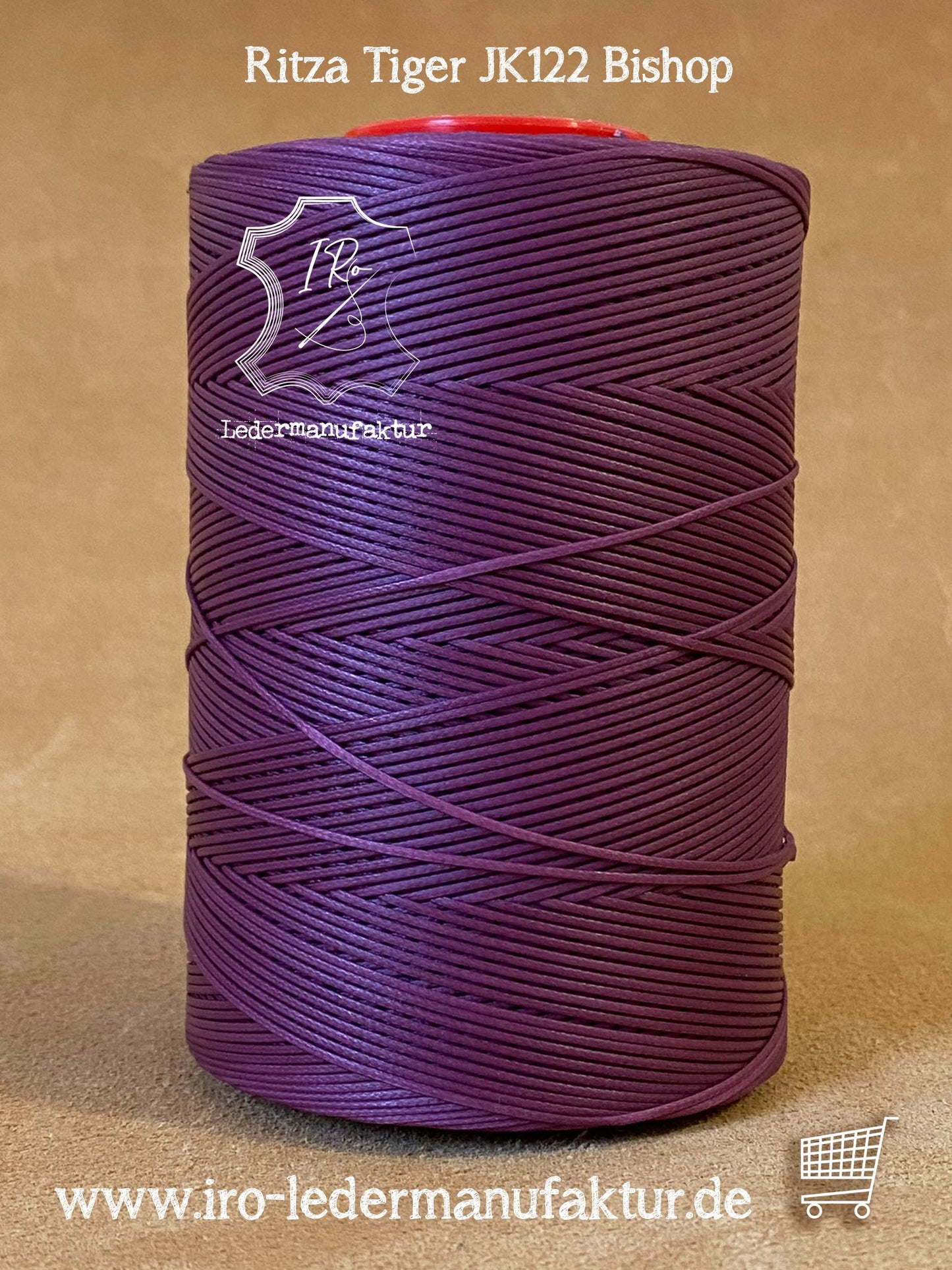 1,2 mm Ritza 25 tigre 500 m Espule | Hilo de coser para cuero, encerado. Puntada a mano, hilo de coser a mano, forma plana.