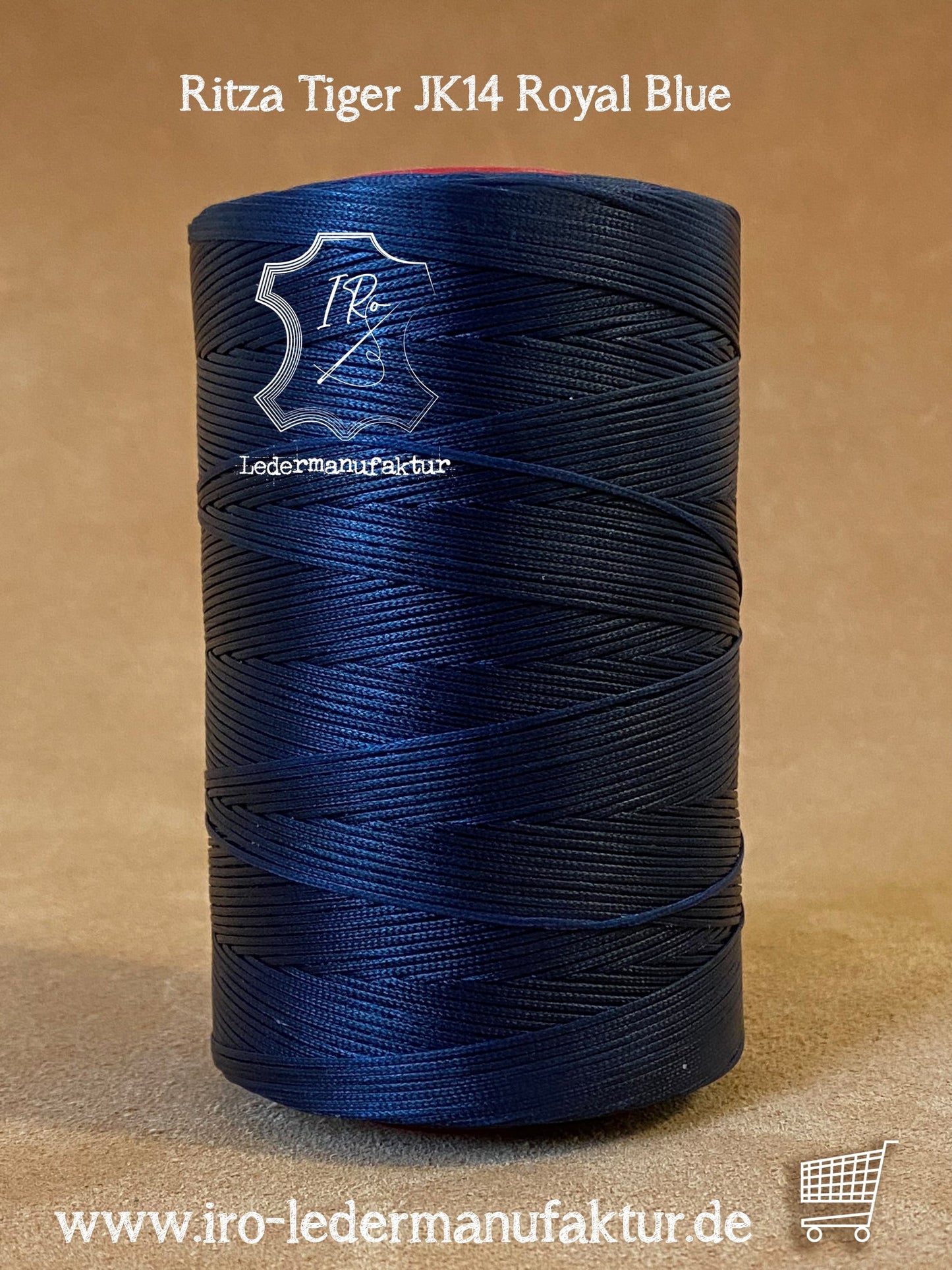 1,2 mm Ritza 25 tigre 500 m Espule | Hilo de coser para cuero, encerado. Puntada a mano, hilo de coser a mano, forma plana.