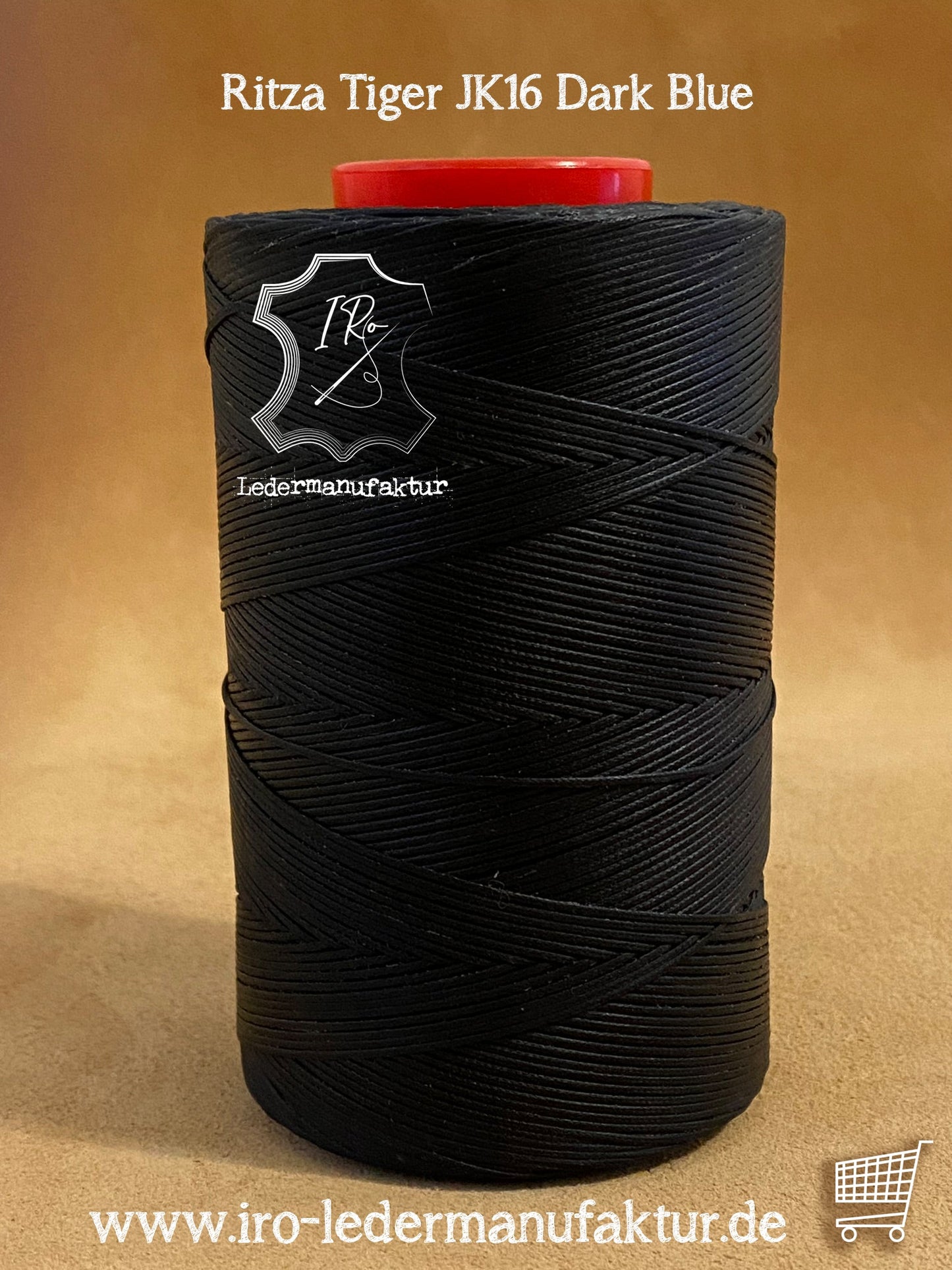1,2 mm Ritza 25 tigre 500 m Espule | Hilo de coser para cuero, encerado. Puntada a mano, hilo de coser a mano, forma plana.