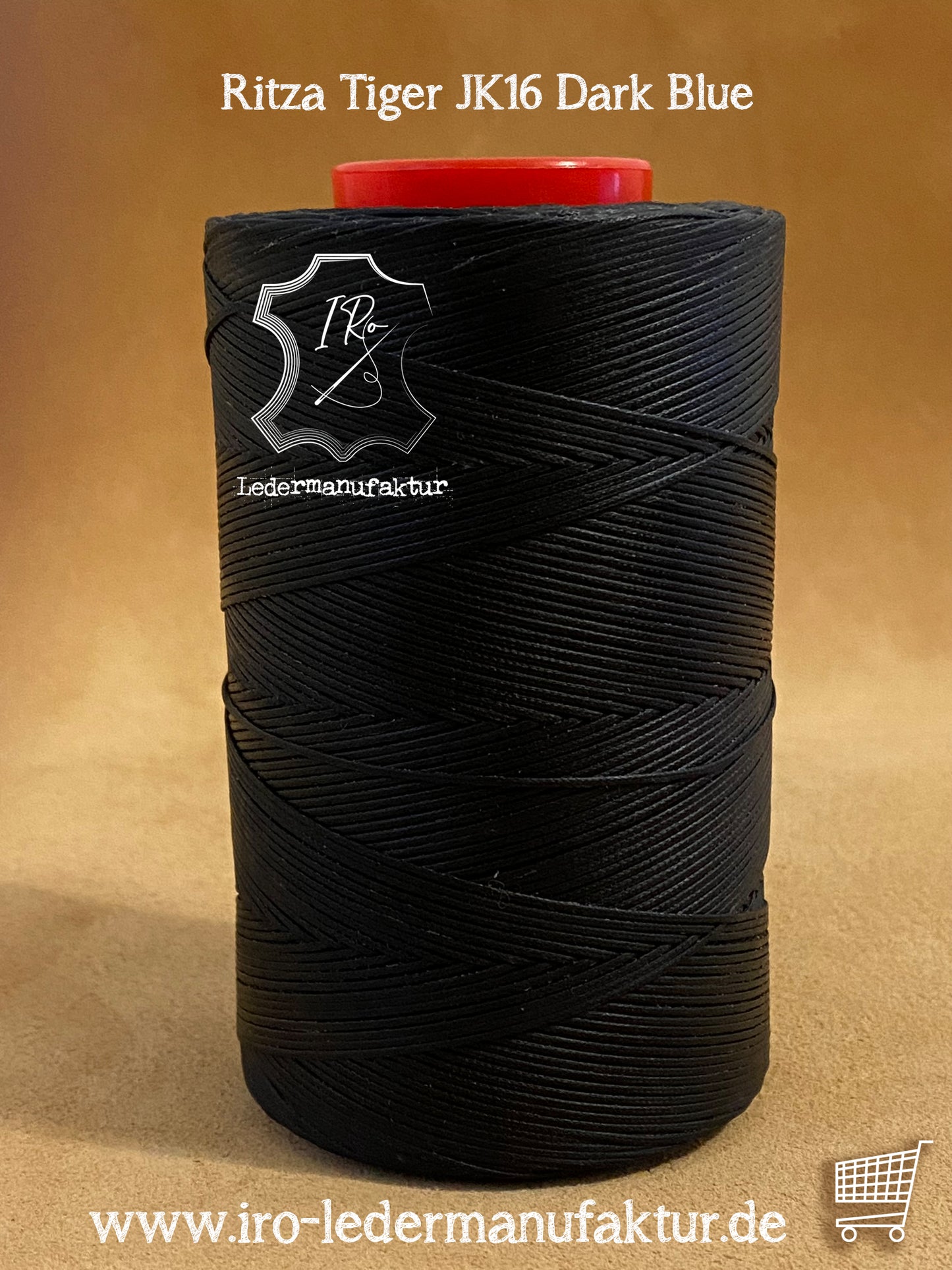 0.6 mm Ritza 25 tiger 50 m spool | Sewing thread for leather, waxed. Hand stitch, flat shape