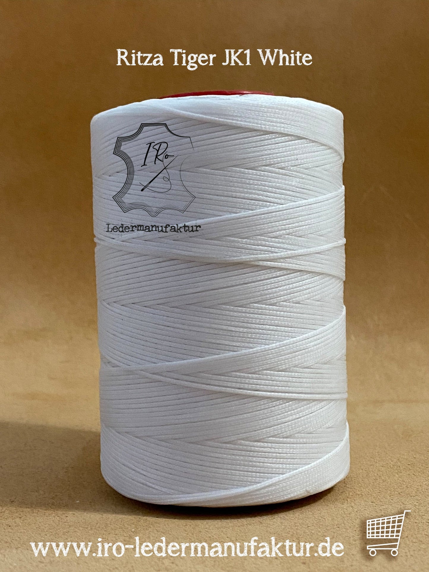 1,2 mm Ritza 25 tigre 500 m Espule | Hilo de coser para cuero, encerado. Puntada a mano, hilo de coser a mano, forma plana.
