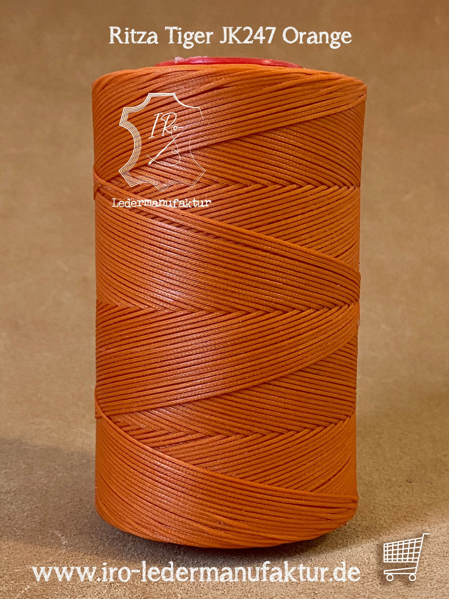 1 mm Ritza 25 tigre 100 m bobina | Hilo de coser para cuero, encerado. Puntada a mano, hilo de coser a mano, forma plana.