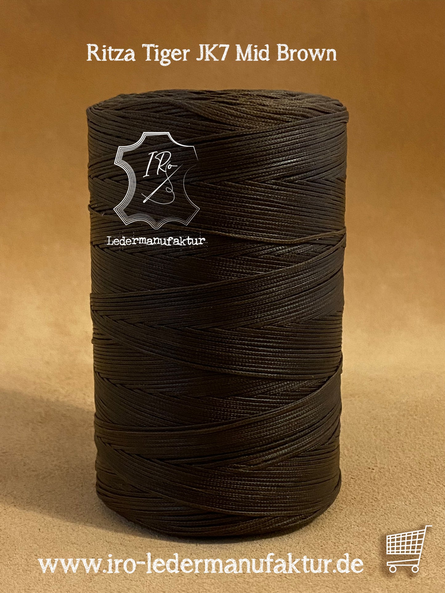 0,6 mm Ritza 25 tigre 1000 m Espule | Hilo de coser para cuero, encerado. Puntada a mano, hilo de coser a mano, forma plana.