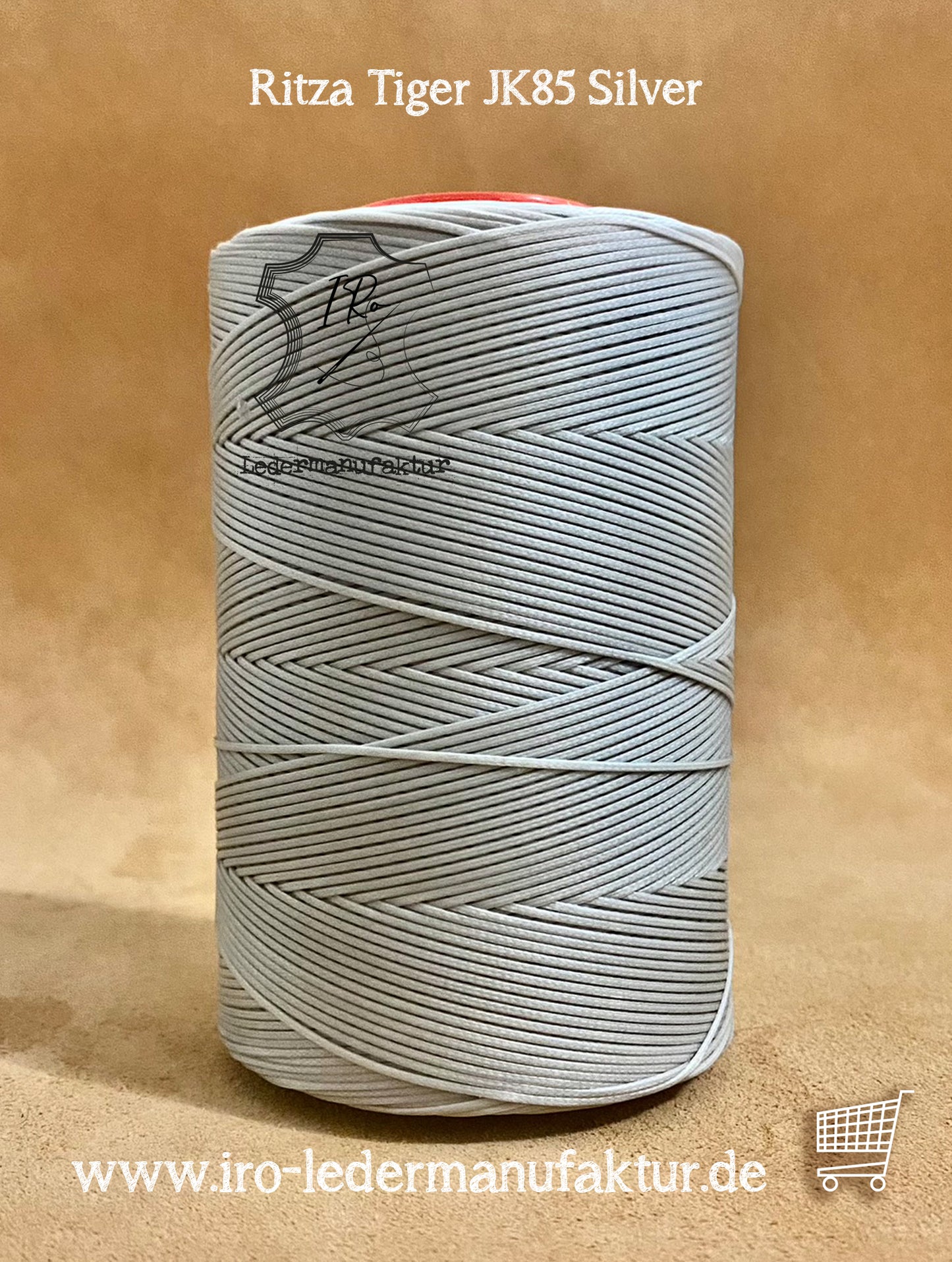 0.8 mm Ritza 25 tiger 100 m spool | Sewing thread for leather, waxed. Hand stitch, flat shape