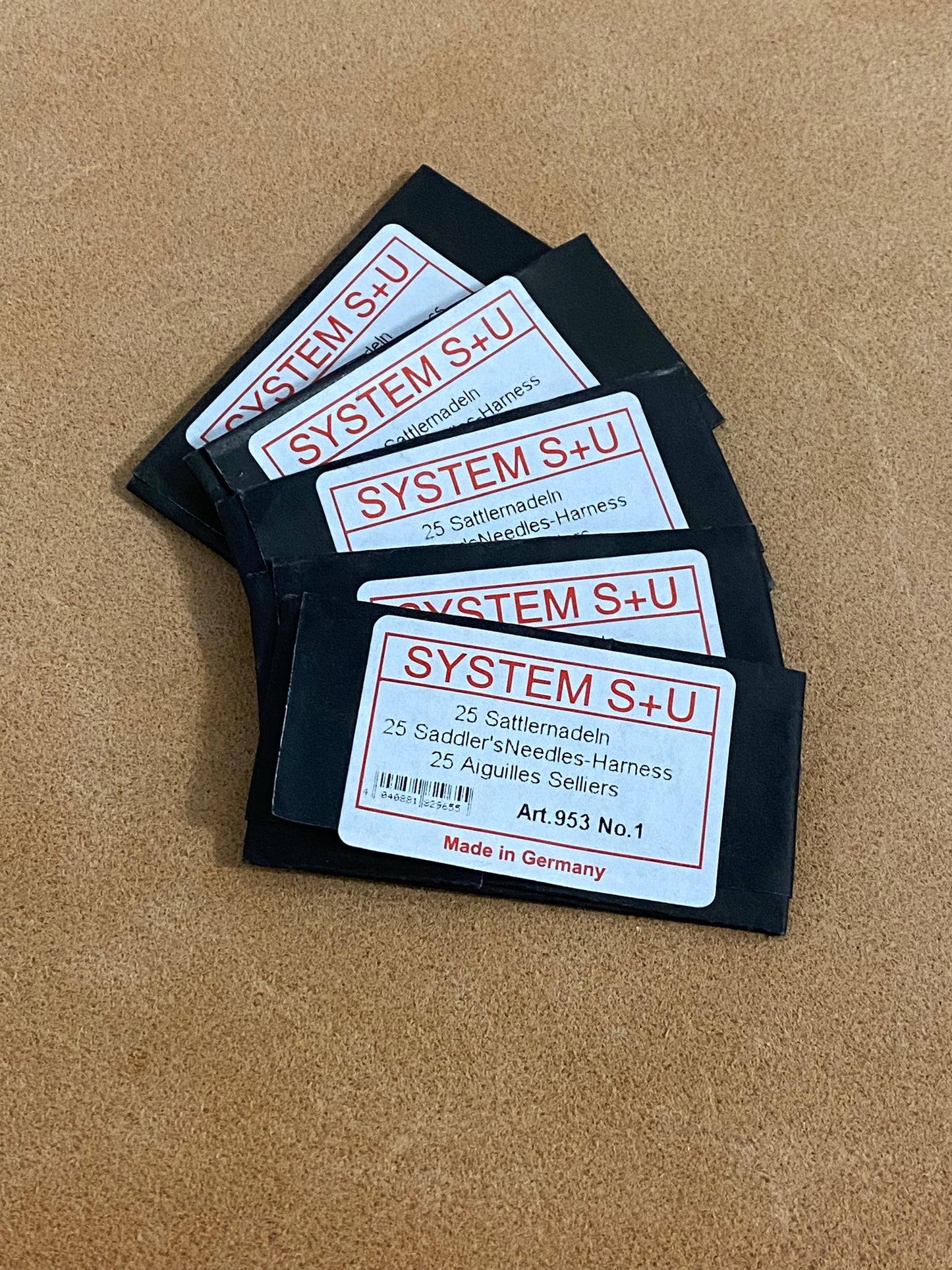10 Stück Sattlernadel stumpf | System S+U | Gr. 1 - 2/0 - 4/0 - 3 -5 - 7. Deutsche Ware.