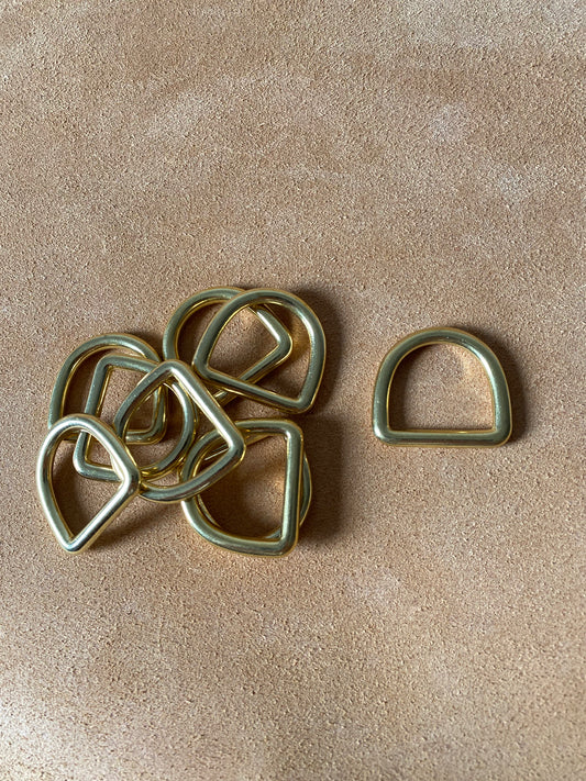 D-Ring 25 mm opening, solid brass