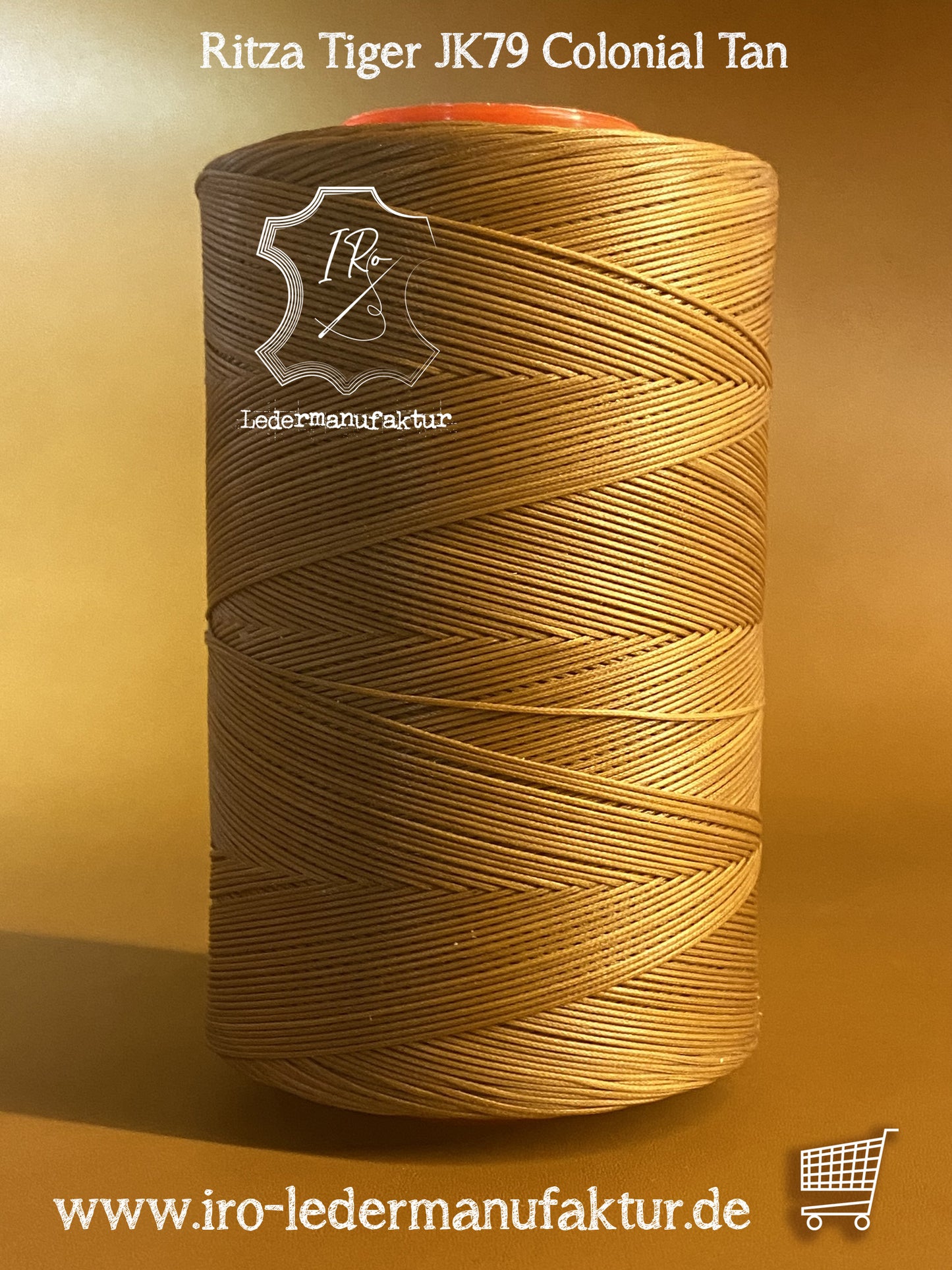 0,6 mm Ritza 25 tigre 1000 m Espule | Hilo de coser para cuero, encerado. Puntada a mano, hilo de coser a mano, forma plana.