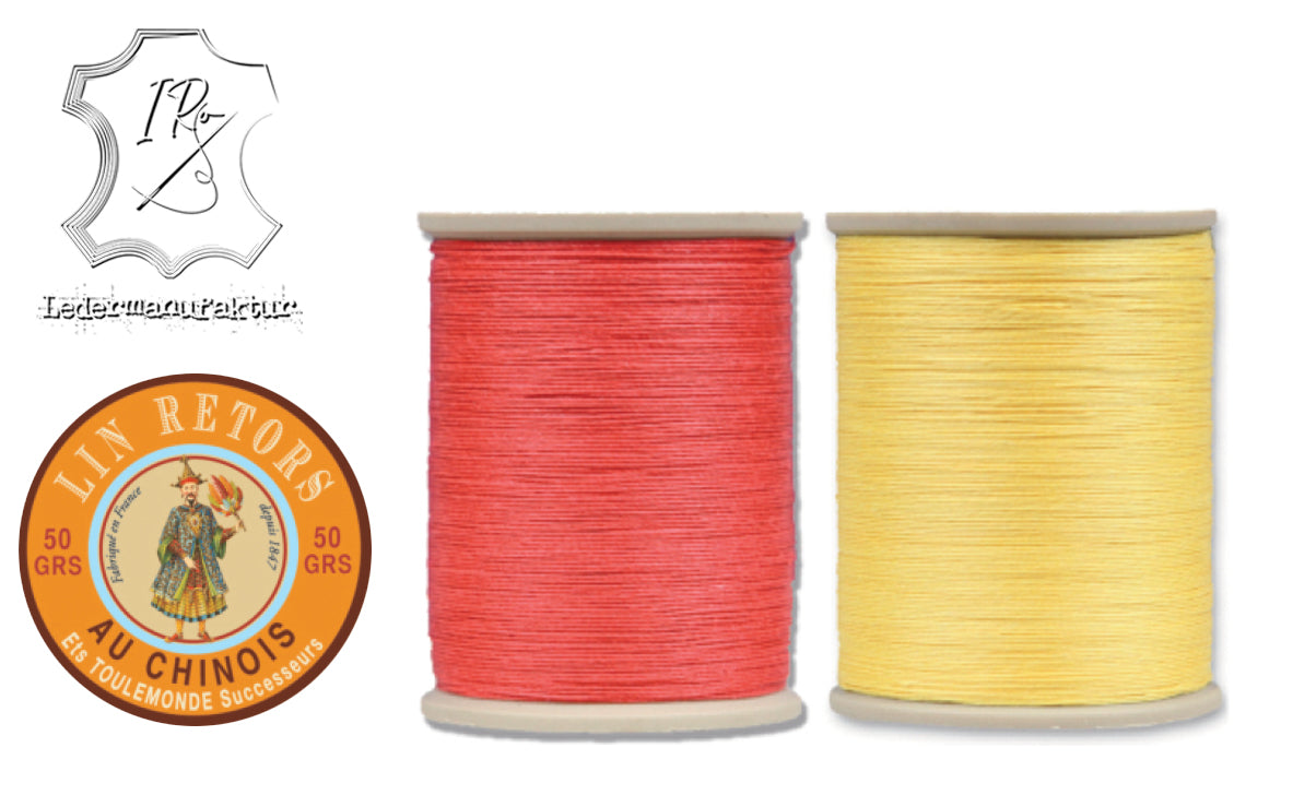 PREORDER!! Fil de lin glacé retors n°24 0,57mm gewachst | 50g Spule | 265m