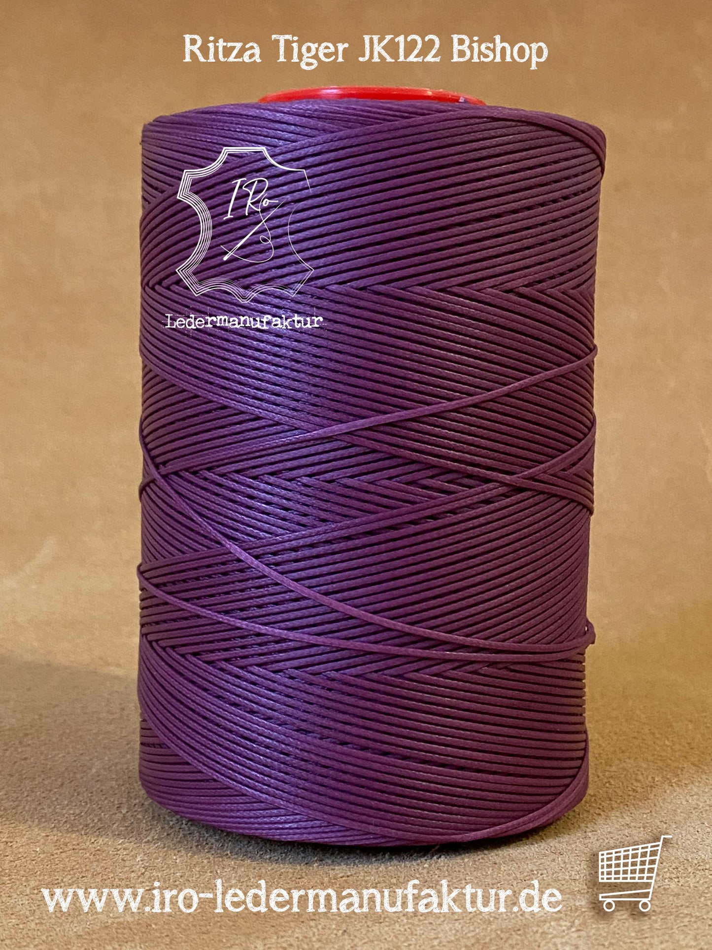 1 mm Ritza 25 tigre 100 m bobina | Hilo de coser para cuero, encerado. Puntada a mano, hilo de coser a mano, forma plana.