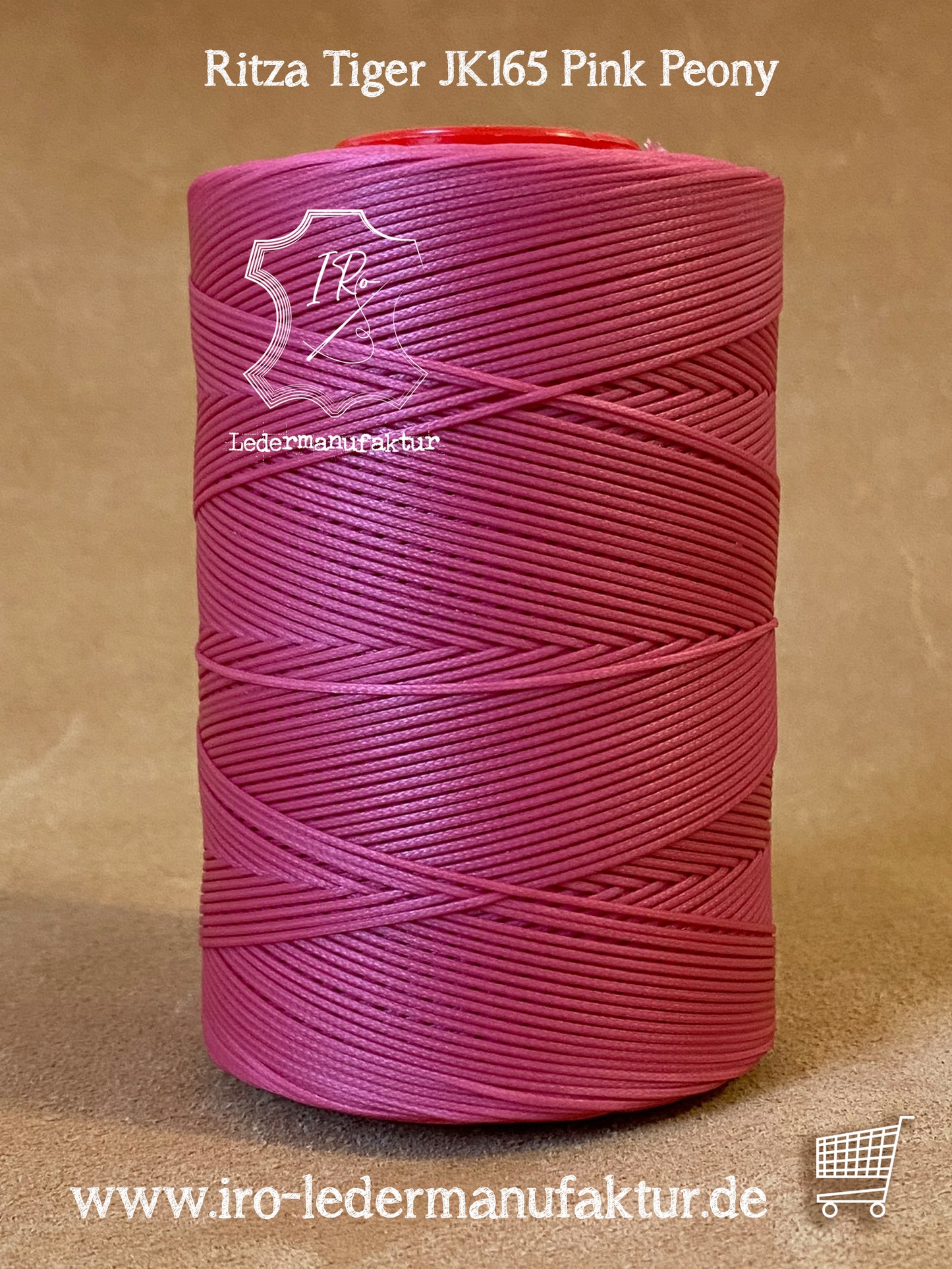 0,6 mm Ritza 25 tigre 1000 m Espule | Hilo de coser para cuero, encerado. Puntada a mano, hilo de coser a mano, forma plana.