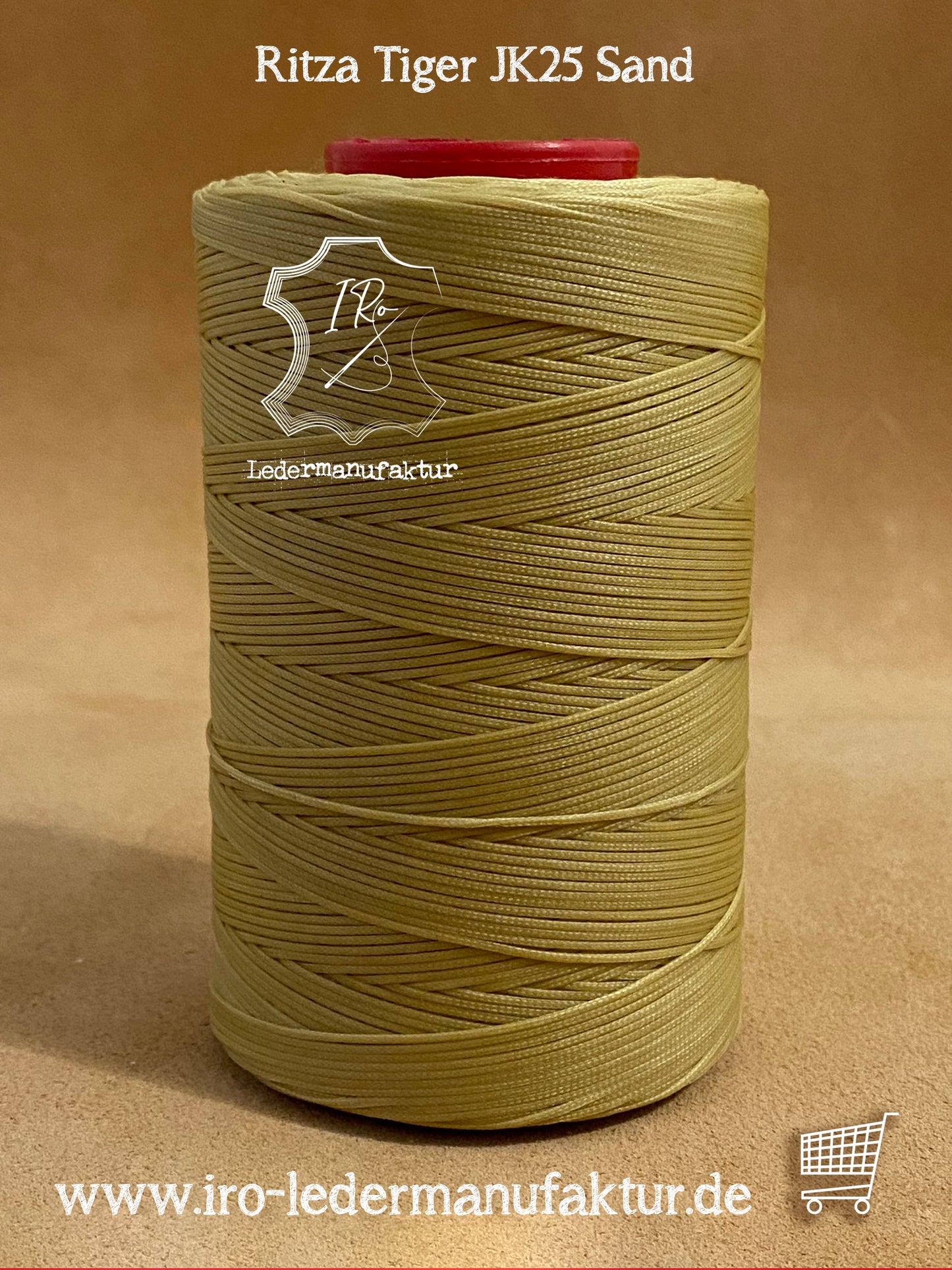0,6 mm Ritza 25 tigre 1000 m Espule | Hilo de coser para cuero, encerado. Puntada a mano, hilo de coser a mano, forma plana.