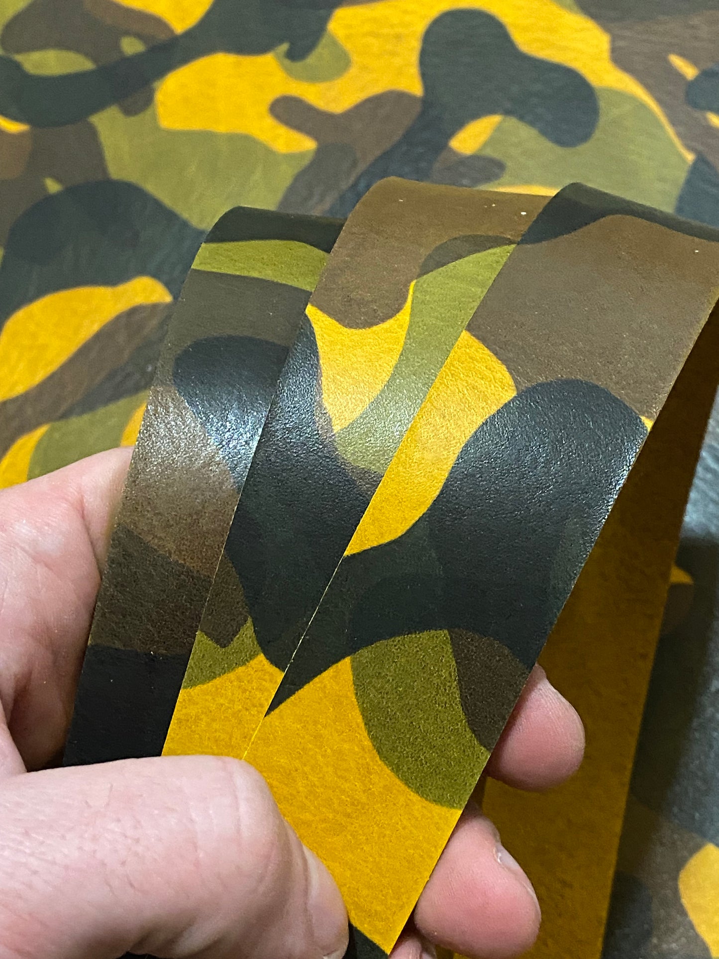 Riemen Camouflage Gelb 3,8 - 4 mm | 135-145 cm