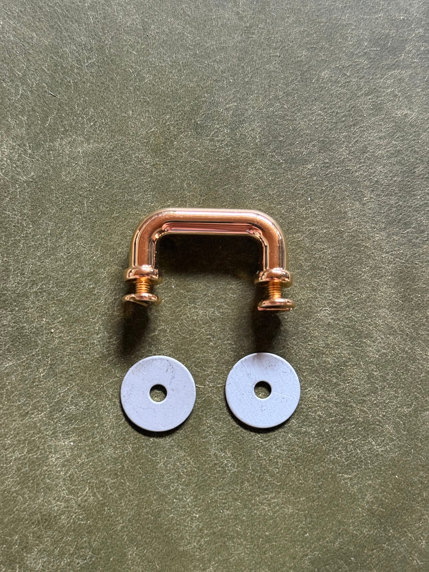 D-Schlaufe gold Ring für Taschengriff. Handleloop.