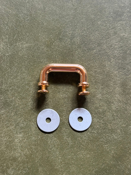 D-Schlaufe gold Ring für Taschengriff. Handleloop.