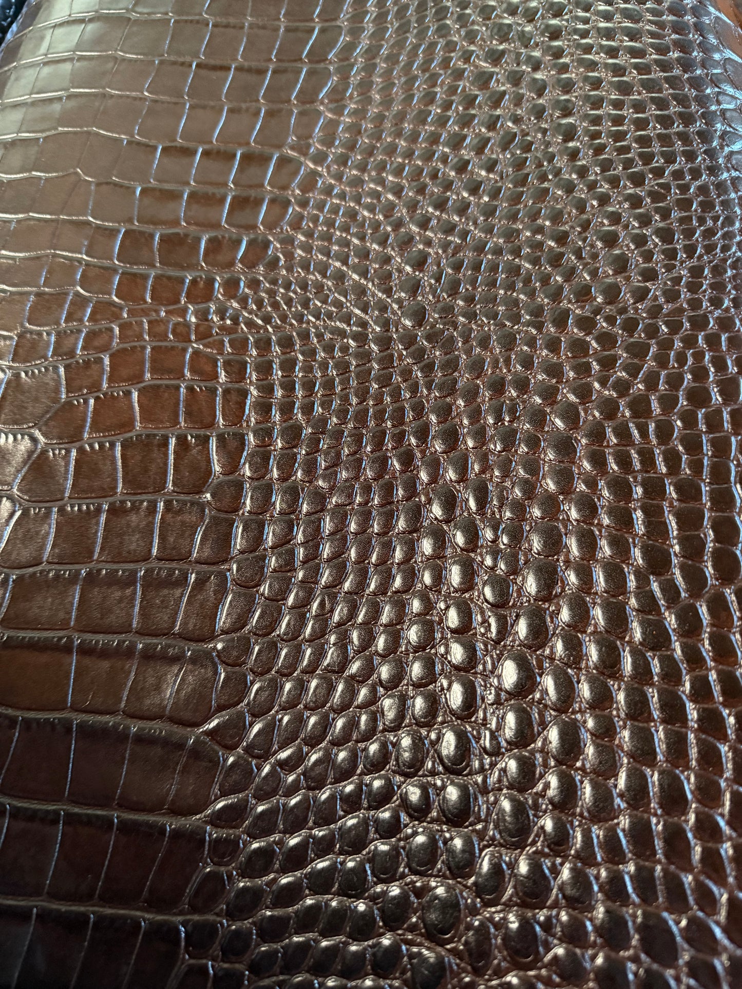 Riemen Schwarz Crocoprägung 2,8-3 mm Hals 140 cm mit Resinseite