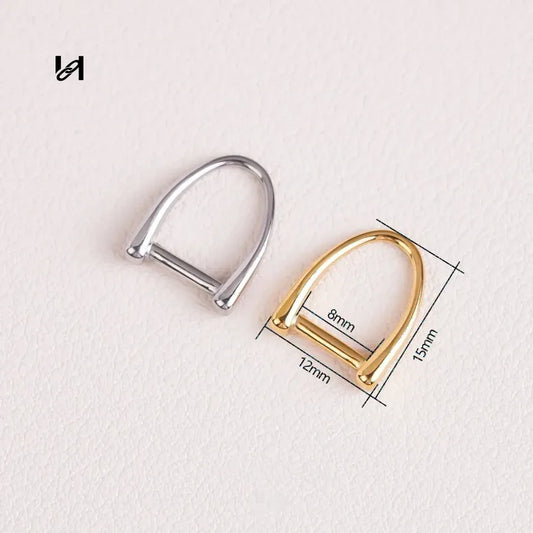 Hility Baghardware 15x12mm Stainless Steel D-Ring Pull Tab – Gold & Silver
