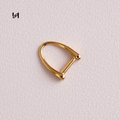 Hility bag hardware 15x12mm stainless steel D-ring pull tab – gold & silver