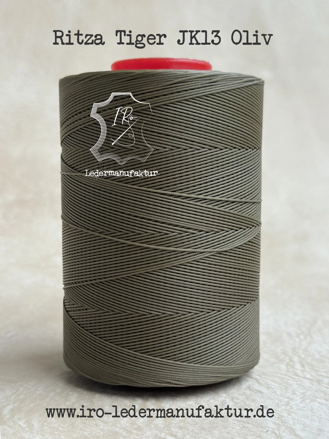 1 mm Ritza 25 tiger 500 m Spule | Nähgarn für Leder, gewachst. Handstich, Handnähgarn, flache Form