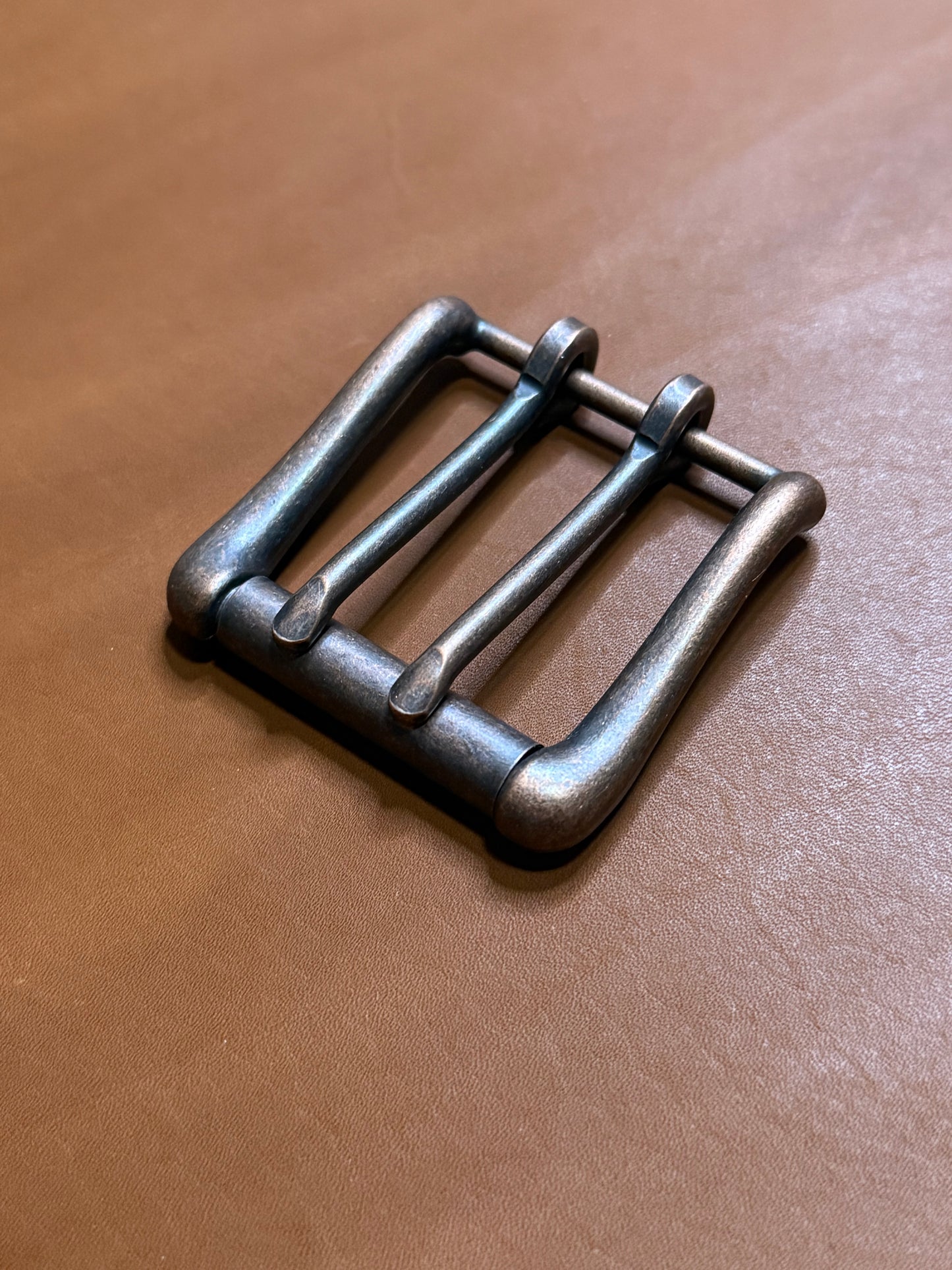 2-Tongue Roller Buckle 38mm. Zweidornschnalle Doppeldornschnalle