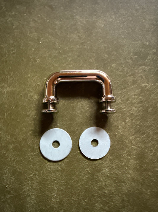 D-Schlaufe nickel Ring für Taschengriff. Handleloop.