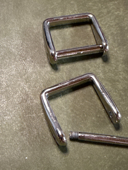 D-Ring 25 mm vernickelt Durchlass, Zink. 6 mm Stark
