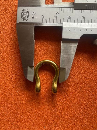 D-ring 8 mm solid brass, screwable