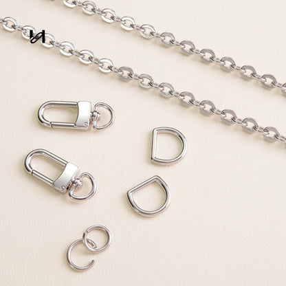 Hility Baghardware 6mm Stainless Steel 3-in-1 Chain Strap for Bags