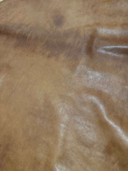Cuero Natural Rustic 1,0-1,2 mm. Color coñac. Granulado