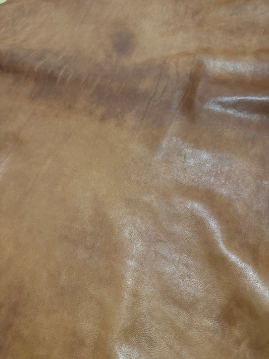 Cuero Natural Rustic 1,0-1,2 mm. Color coñac. Granulado
